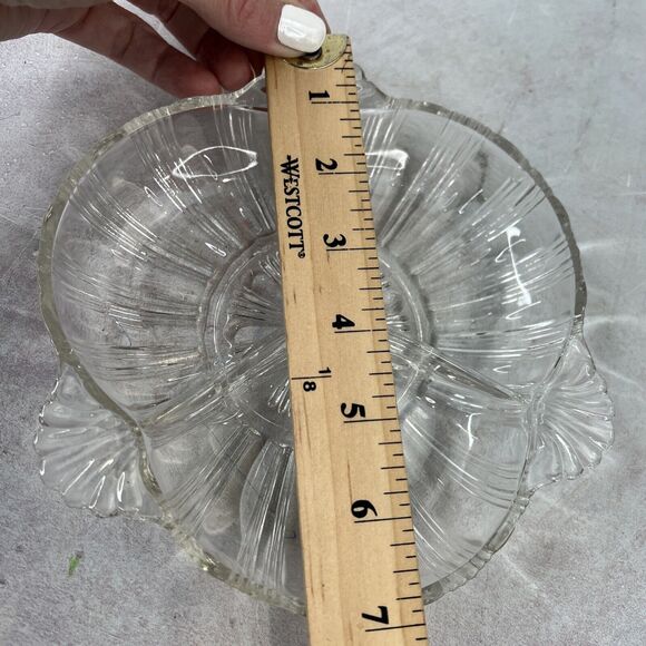 Vintage Hazel Atlas 572 Clear‎ 3-Part Relish Dish 7" - Picture 5 of 7